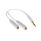 3.5mm AUX Audio Mic Splitter Cable Earphone Headphone Adapter 1 MaleTo 2FemaleX2