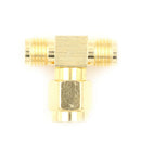 1xAdapterRP-SMA Female Plug To Two RP-SMA Male Jack T Triple1F2M RF Connector M&