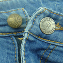6 Pcs Pants Collar Extenders Jeans Fix Metal Button Durable Engraved With Spring