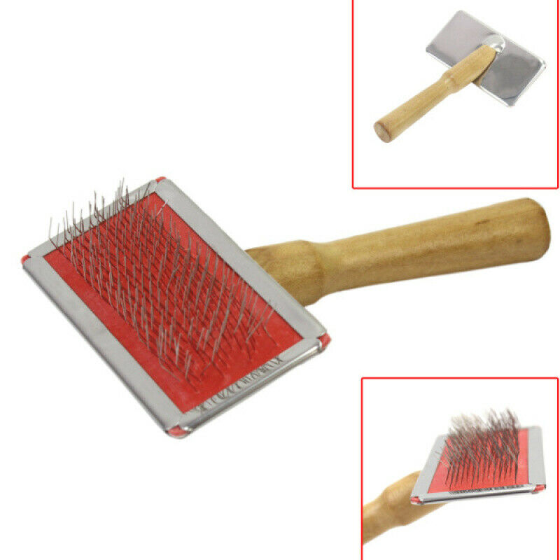 12.5cm Length Stainless Steel Needle Comb Pet Dog Cat Hair Carding Brush Slicker