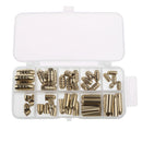 50 Pieces Bullet Shape Brass Fishing Tackle Box Set Fishing Lures Kit
