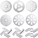 9 Pcs Meat Grinder Blades Meat Grinder Plate Discs Stainless Steel Food Gri I4O7