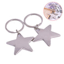2Pcs Star Keychain Keyrings Fashion Five Pointed Star Shaped Keychains Keyri BX