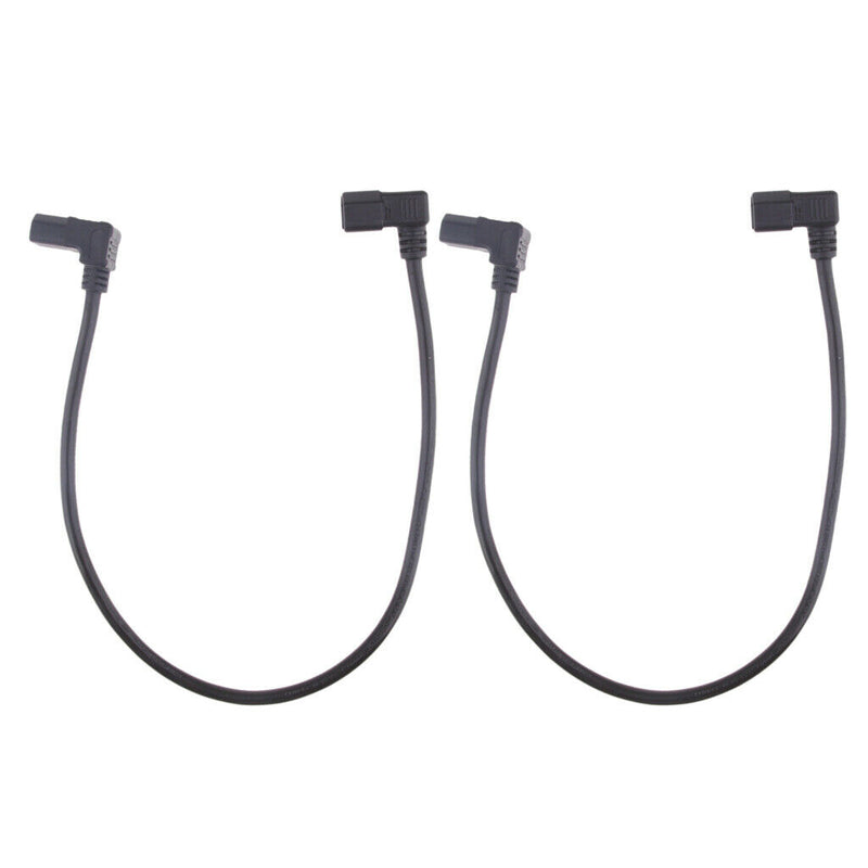 2Pcs IEC 320 C14 Male to C13 Female Converter PDU Power Lead Angle Cable 23"