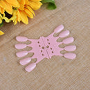 50PCS Pink Crown False Nail Art Polish Gel Tip Sample Practice Display Hold%!
