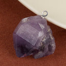 1pcs Natural Amethyst Perforation Pendant Crystal Decoration A