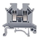 Uk2.5N-Gr Din Rail Terminal Block, Screw Clamp, 600V 20A 24-12Awg, Pack Of