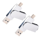 2Pcs USB3.0/Type-c USB Stick Flash Pen Drive Memory Stick plug&play 32G