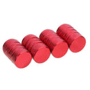 4pcs Aluminum Alloy Car Tire Wheel Tyre Caps Valve Stem Dust Covers (Red)
