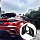 2PCS Car Decorative Side Vent Air Flow Fender Intake Stickers Black D4Q1