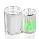 Clear Round Container Cosmetic Makeup Cotton Pad Organizer Jewelry Holder Box