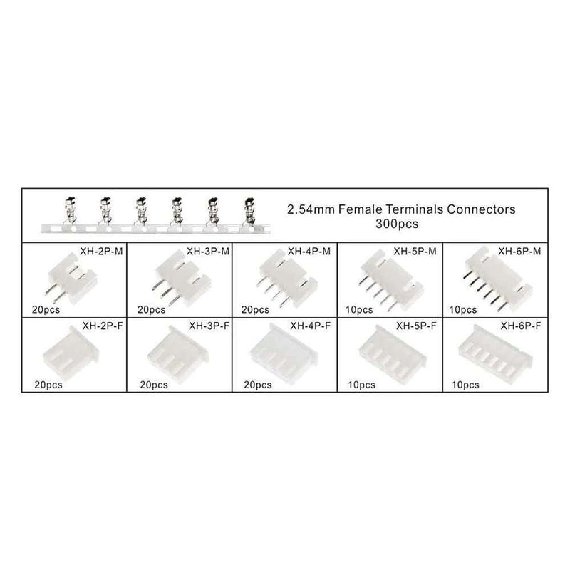 460pcs Pitch 2/3/4/5/6 Pin JST Sm Connector Male & Female Plug Housing Kits