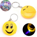 Cartoon Emoji Design Led Keys chain With Sound Flashlight Kid Pig Key Ring LJ