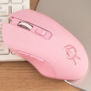 Colorful Lovely Backlight Mouse Laptop Desktop Gaming Mice Pink for Home Office