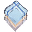 12pc Mens Women HANDKERCHIEFS Cotton Pocket Square Hanky Handkerchief 38X38cm