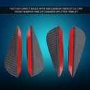 4Pcs Car Driving Air Drag/Pressure Reduce Abs Carbon Fiber Rear Bumper Fins Z1M2
