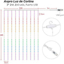200 LED Fairy String Lights Garland Lamp with Remote (Hook White)