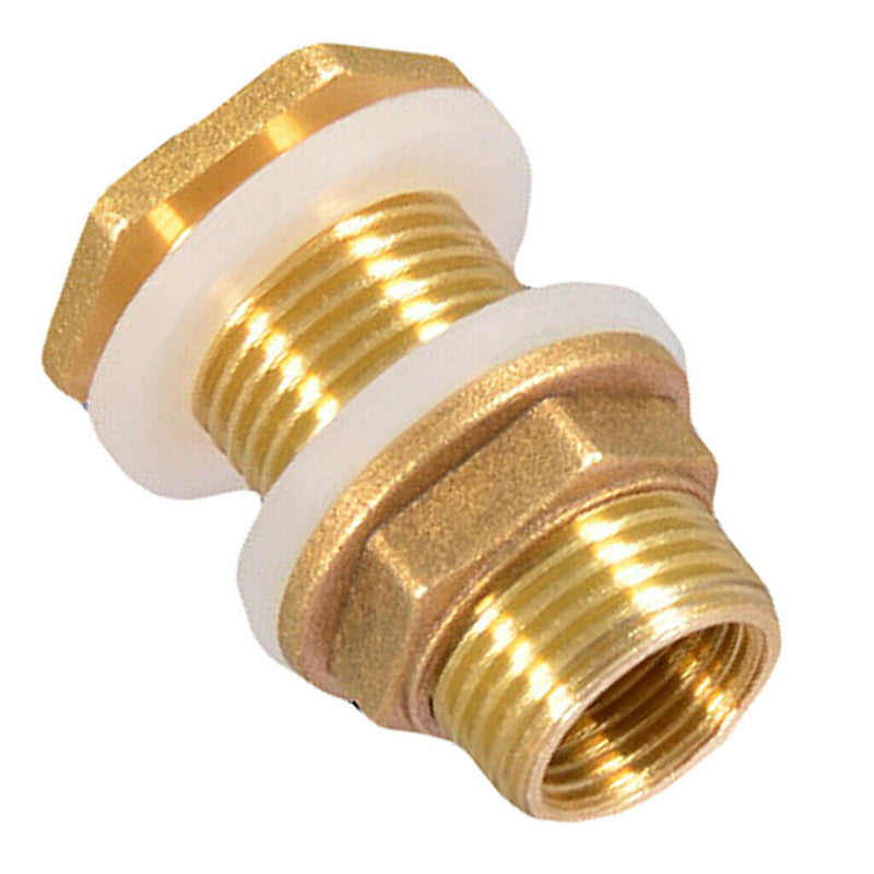 8pcs Brass Water Tank Connector Leak-proof Firm Connect DN15 Flush Port Kit