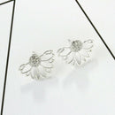 10 Pairs/Set Fashion Hollow Flower Earrings Geometric Ear Studs Jewelry  A