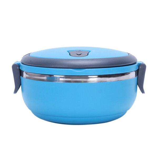 2-Layer Stainless Steel Portable Insulated Thermal Lunch Box Bento Food Con