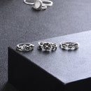 14Pcs/Set Boho Stack Crystal Flower Moon Sun Knuckle Ring Midi Finger Rings ME