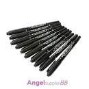 10PCS Fine Dual Heads Marking Pen Marker Waterproofink Thin Nib Black