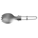 Portable Outdoor Camping Cookware Cutlery Folding Titanium Spork Spoon Fork