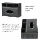 Multifunction PU Leather Pen Pencil Remote Control Tissue Box Holder Desk S H5G1
