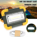 30W Portable Usb Led Camping Light Rechargeable Cob Led Flood Light Outdoor V8O5