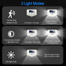 2pcs 100LED Four-sided Solar Motion Sensor Wall Light Waterproof Yard Lamp