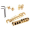 Roller Bridge Saddle Set 6 String Brass Slotted Nuts for Les Paul Guitar