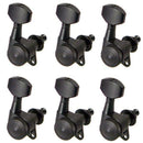 6 Pieces 6R Tuning Pegs Machine Heads for Electric Acoustic Guitar, Black