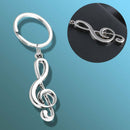 1 Novelty Musical Symbols Note Metal Keychain Keyring Key Ring Chain Keyfob Gift