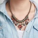 Women Elegant Jewelry Retro Boho Style Pendant Chunky Chain Necklace Choker Gift