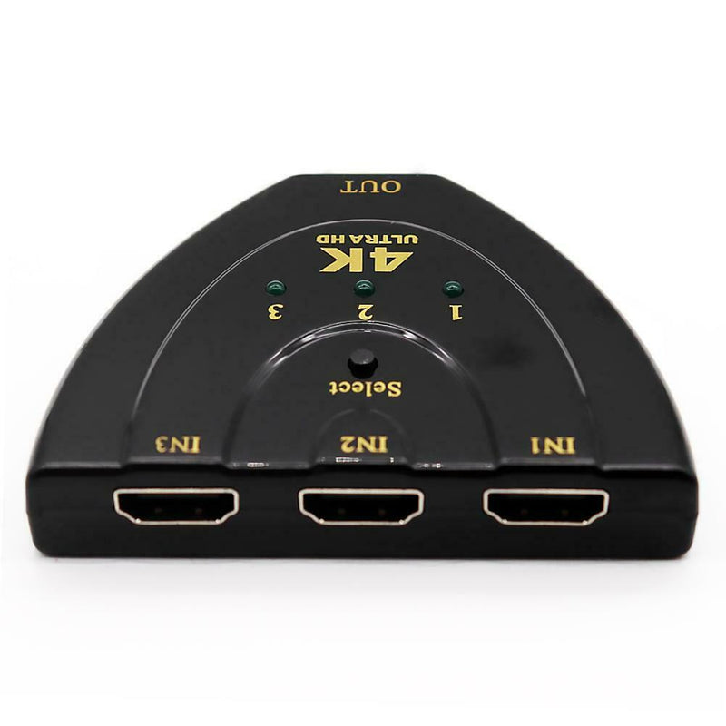Mini 3 Port 4Kx2K HDMI Switcher 3 Input 1 Output Video Splitter Converter