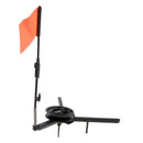 Foldable Ice Fishing Rod with Flag Round Tip-Up Ice Fishing Orange Flag Fishing