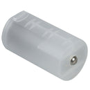 Transparent White 2 AA into D Cell Holder Case Batteries Converter