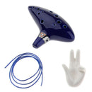 12 Holes Alto C Key Ocarina with Ocarinas Stand Rack Home Decoration Craft