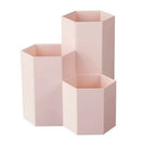 1Pc Novelty Hexagon Pencil Pen Holder Desk Storage Box Organizer Business D
