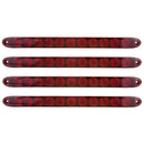 4Pcs 15 Inch Red Led Stop Brake Turn Tail Light Bar Truck Trailer Rv Car Wa