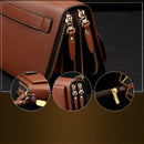 Leinasen Brand Men Wallets With Coin Pocket Zipper Double Zipper Male Walle