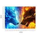 Two Animals 5D Diamond DIY Painting Kit Home Decor Craft 40x30cm