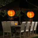 12inch LED Solar Lantern Waterproof Outdoor Hanging Global Light (Orang) A