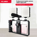 Dual Handle Handheld Video Cage Stabilizer Kit Support Recording Grip Rig