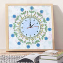 DIY Flower Special Shaped Diamond Painting Cross Stitch Clock Home Decor