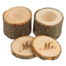 2pcs Mr & Mrs Shabby Chic Rustic Wedding Ring Pillow Holder Box Made of woo