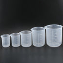 50 100 / 150 250 500ml Transparent plastic beakers graduate