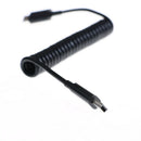3FT 1M Spring Coiled Micro USB B to Mini USB 5 Pin Male Adapter Spiral cable  Z