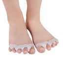 2pcs Gel Toe Separator Hallux Valgus Corrector Straightener Form (White)