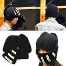 Unisex Men Women Button Crochet Knit Ski Beanie Wool Roman Knight Hat Masks Hot